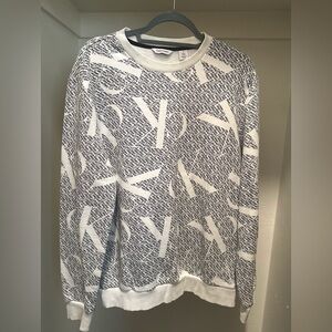 Calvin Klein all-over print white crewneck